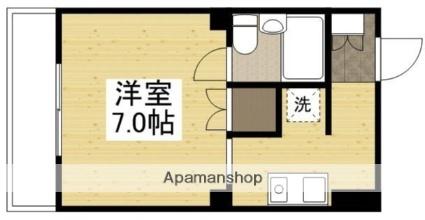 ノーブルハイツ鹿田 401｜岡山県岡山市北区鹿田町１丁目(賃貸マンション1R・4階・19.00㎡)の写真 その2