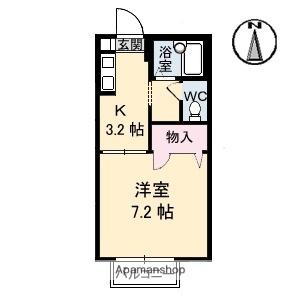 フレグランス・マリー　IV棟 202｜岡山県岡山市北区平田(賃貸アパート1K・2階・24.71㎡)の写真 その2