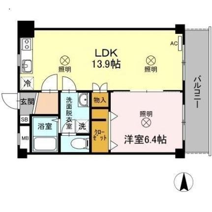 リヴェールｉｍａ 102｜岡山県岡山市北区今１丁目(賃貸マンション1LDK・1階・46.80㎡)の写真 その2