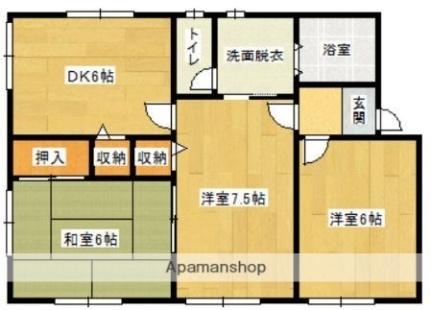 サンビレッジ国府Ａ 201｜岡山県岡山市中区国府市場(賃貸アパート3DK・2階・52.17㎡)の写真 その2