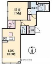 グレースヴィラ西崎 103 ｜ 岡山県岡山市北区西崎２丁目（賃貸マンション1LDK・1階・50.77㎡） その2