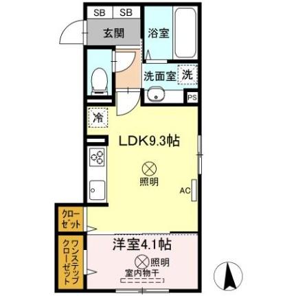 ＤーＲＯＯＭ大元駅前 103｜岡山県岡山市北区大元駅前(賃貸アパート1LDK・1階・36.05㎡)の写真 その2