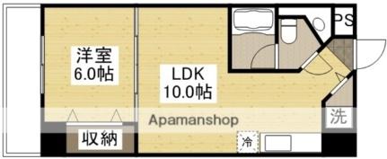 マンションニューヨーク医大東 602｜岡山県岡山市北区清輝橋４丁目(賃貸マンション1LDK・6階・36.96㎡)の写真 その2