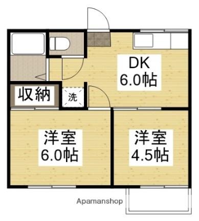 アンティ ｜岡山県岡山市中区高島新屋敷(賃貸アパート2DK・2階・31.65㎡)の写真 その2