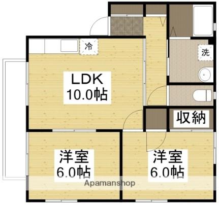 岡山県岡山市南区西市(賃貸アパート2LDK・1階・52.00㎡)の写真 その2