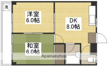 岡山県岡山市南区妹尾(賃貸マンション2DK・2階・38.88㎡)の写真 その2