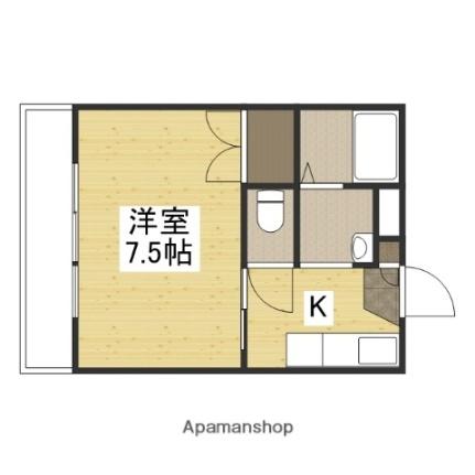 ブランシュ富士 ｜岡山県岡山市中区西川原１丁目(賃貸マンション1K・2階・23.27㎡)の写真 その2