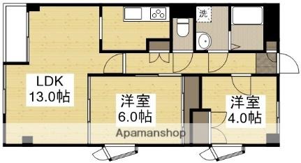 岡山県岡山市南区西市(賃貸マンション2LDK・3階・55.00㎡)の写真 その2