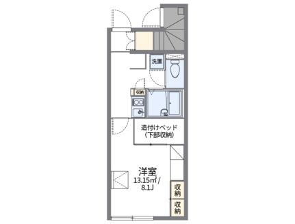 レオパレス浜野南 106｜岡山県岡山市南区浜野３丁目(賃貸アパート1K・1階・23.61㎡)の写真 その2