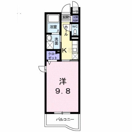 ベル・シャンブル 307｜岡山県岡山市北区大供本町(賃貸マンション1K・3階・30.75㎡)の写真 その2