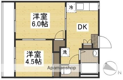 岡山県玉野市田井４丁目(賃貸アパート2DK・2階・30.38㎡)の写真 その2