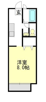 メルベイユ24 A101｜岡山県倉敷市中島(賃貸アパート1K・1階・27.04㎡)の写真 その2