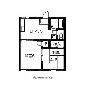 岡山県岡山市中区西川原(賃貸アパート2DK・2階・32.40㎡)の写真 その2