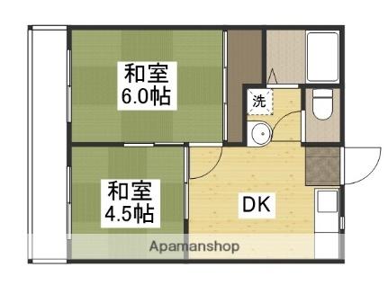 岡山県岡山市北区神田町１丁目(賃貸マンション2DK・1階・36.42㎡)の写真 その2