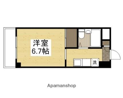 アスティオン鹿田 402｜岡山県岡山市北区鹿田町２丁目(賃貸マンション1R・4階・19.44㎡)の写真 その2