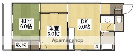 岡山県岡山市北区平和町(賃貸マンション2DK・3階・49.50㎡)の写真 その2