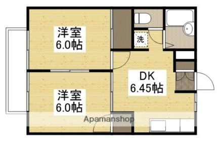 岡山県倉敷市大島(賃貸アパート2DK・2階・39.76㎡)の写真 その2