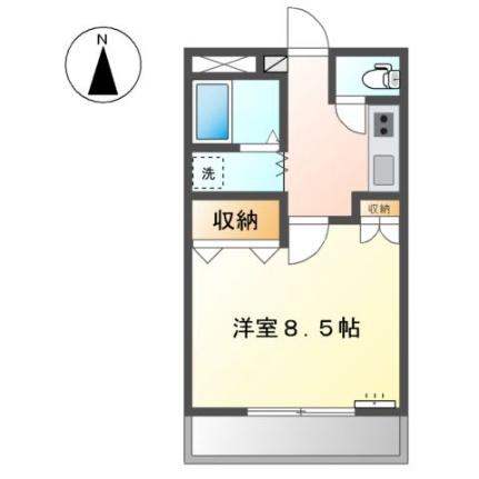 マンションアーク弐番館 0101｜岡山県岡山市中区長岡(賃貸アパート1K・1階・26.65㎡)の写真 その2