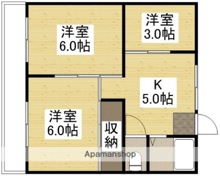 岡山県倉敷市川入(賃貸アパート3K・2階・39.70㎡)の写真 その2