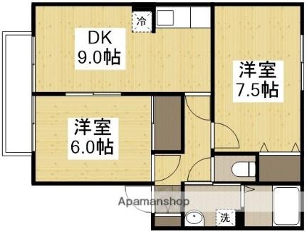 岡山県倉敷市徳芳(賃貸アパート2DK・2階・52.80㎡)の写真 その2