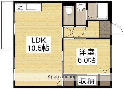 レジデンス北浜 105｜岡山県倉敷市北浜町(賃貸アパート1LDK・1階・40.58㎡)の写真 その2