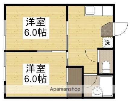 コーポ中沖　Ａ 201｜岡山県倉敷市中島(賃貸アパート2DK・2階・35.09㎡)の写真 その2