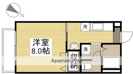 メゾン松尾Ｅ棟 201｜岡山県倉敷市新田(賃貸アパート1K・2階・24.71㎡)の写真 その2