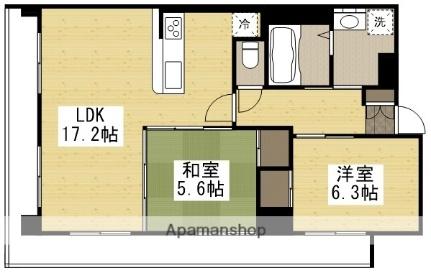 岡山県岡山市北区花尻みどり町(賃貸マンション2LDK・2階・67.30㎡)の写真 その2