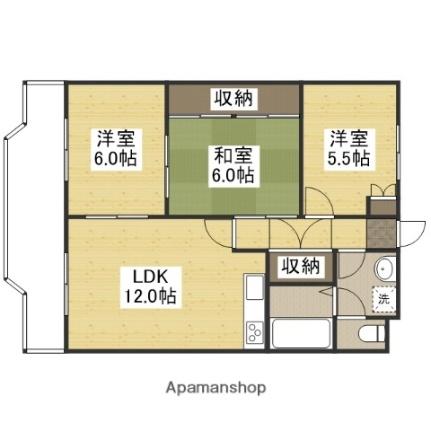 ニューマリッチ有楽　I 101｜岡山県倉敷市白楽町(賃貸マンション3LDK・1階・64.30㎡)の写真 その2