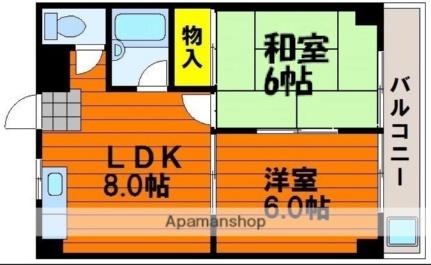 岡山県岡山市南区妹尾(賃貸マンション2DK・1階・38.88㎡)の写真 その2