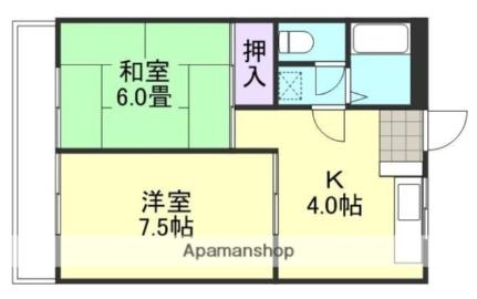 グランドールマンション 301｜岡山県倉敷市西岡(賃貸マンション2K・3階・44.00㎡)の写真 その2