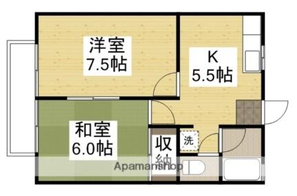 スカイライフ中庄 203｜岡山県倉敷市中庄(賃貸アパート2K・2階・39.42㎡)の写真 その2