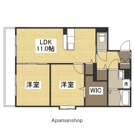 グランツ川辺 201｜岡山県倉敷市真備町川辺(賃貸マンション2LDK・2階・54.65㎡)の写真 その2