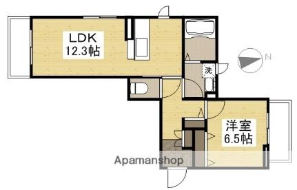 ファーストクラブ 305｜岡山県倉敷市大内(賃貸アパート1LDK・3階・47.57㎡)の写真 その2