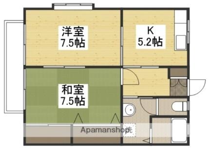 プレステージII 201｜岡山県倉敷市中庄(賃貸アパート2K・2階・47.29㎡)の写真 その2