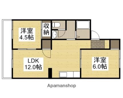 グリーンハイツ塩津 203｜岡山県倉敷市中島(賃貸アパート2LDK・2階・59.50㎡)の写真 その2