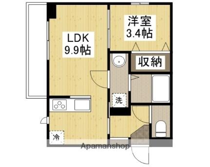 フォルティス四十瀬 301｜岡山県倉敷市四十瀬(賃貸アパート1LDK・3階・32.80㎡)の写真 その2