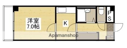 岡山県倉敷市二子(賃貸マンション1K・5階・27.31㎡)の写真 その2