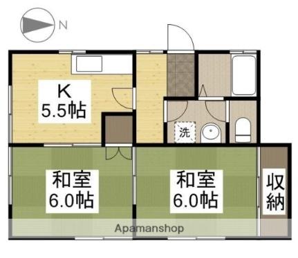 サニーセブン日出 ｜岡山県玉野市築港４丁目(賃貸アパート2K・2階・42.14㎡)の写真 その2