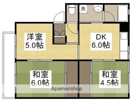岡山県倉敷市川入(賃貸アパート3DK・2階・50.92㎡)の写真 その2