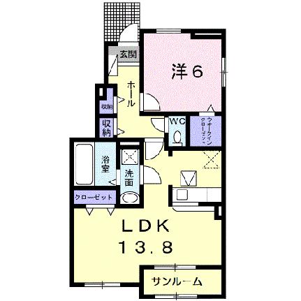 スエルテＢ 101 ｜ 岡山県岡山市南区箕島（賃貸アパート1LDK・1階・54.19㎡） その2