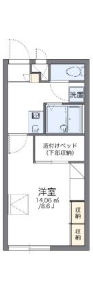 レオパレス如月 201｜岡山県岡山市北区青江２丁目(賃貸アパート1K・2階・23.18㎡)の写真 その2