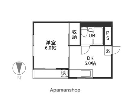 岡山県岡山市北区幸町(賃貸マンション1DK・3階・23.10㎡)の写真 その2