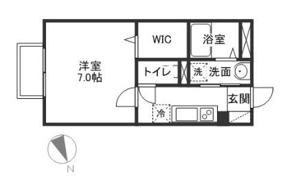 岡山県岡山市南区当新田(賃貸アパート1K・2階・26.71㎡)の写真 その2