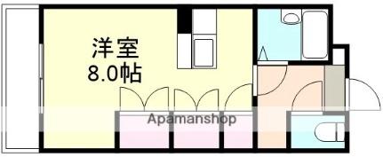 岡山県倉敷市新田(賃貸マンション1R・2階・28.00㎡)の写真 その2