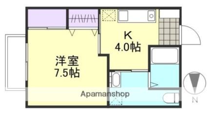 岡山県倉敷市中島(賃貸アパート1K・1階・31.05㎡)の写真 その2