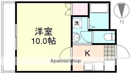 岡山県倉敷市中庄(賃貸マンション1K・3階・26.91㎡)の写真 その2