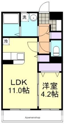 岡山県総社市真壁(賃貸マンション1LDK・2階・40.61㎡)の写真 その2