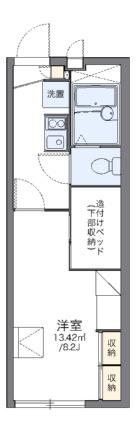 レオパレス光ヒルズ 109｜岡山県岡山市北区北方２丁目(賃貸アパート1K・1階・22.35㎡)の写真 その2