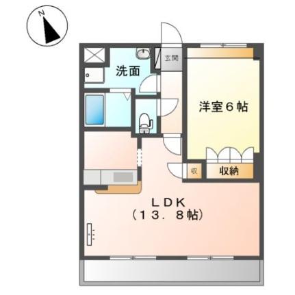 ソレイユ鉄屋 101 ｜ 岡山県井原市西江原町（賃貸アパート1LDK・1階・45.36㎡） その2